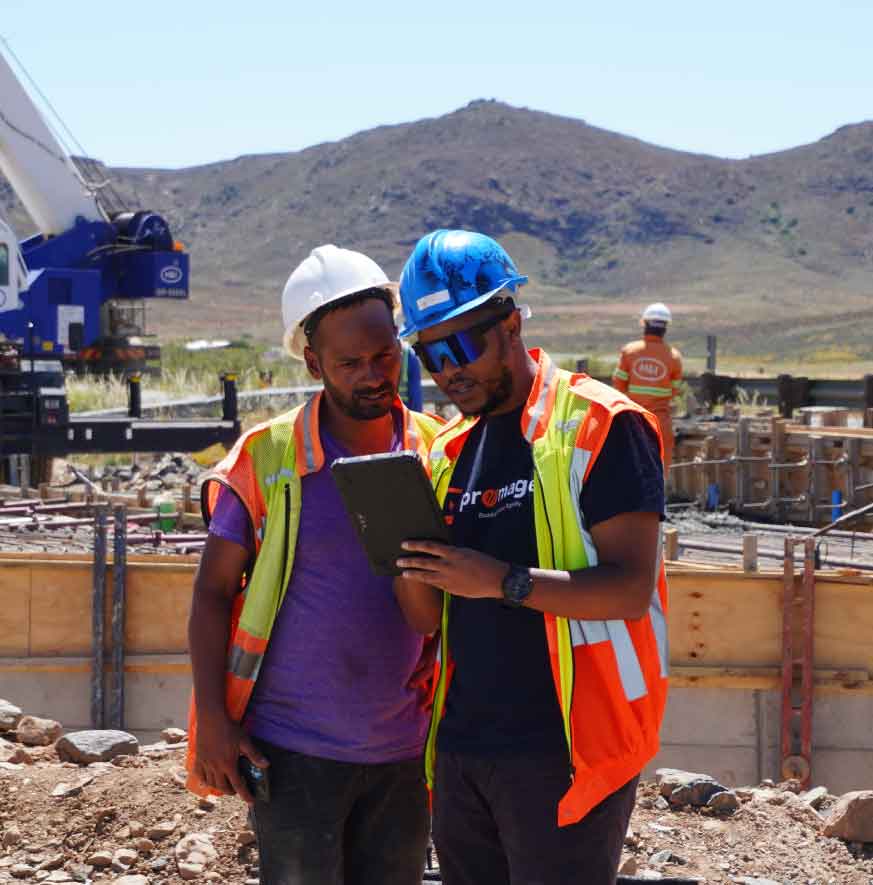 Promage site diary mobile view